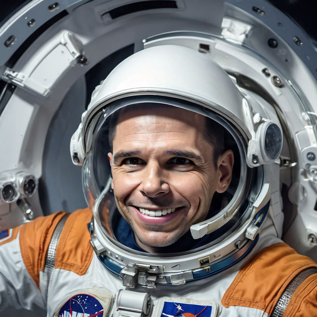 Astronaut in Stunning Photorealistic Space Scene