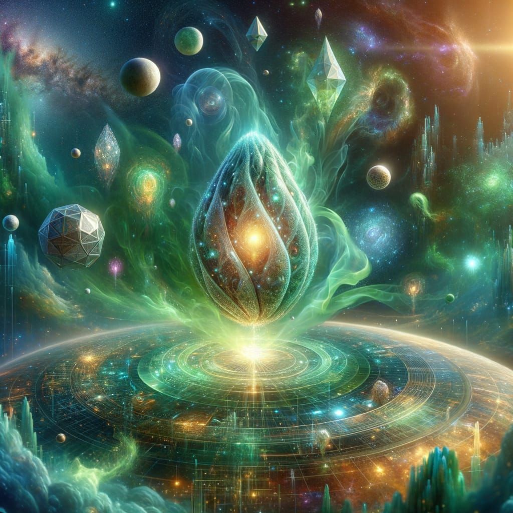 Catalyst of Creation: Emerald Energy Births New Worlds