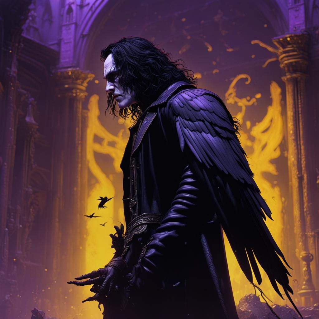 The Crow: Dark Fantasy Concept Art in 8k