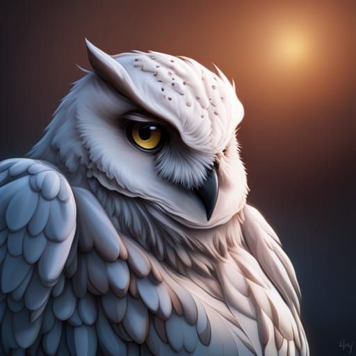Hyperrealistic Sculpture Portrait in Anime Style