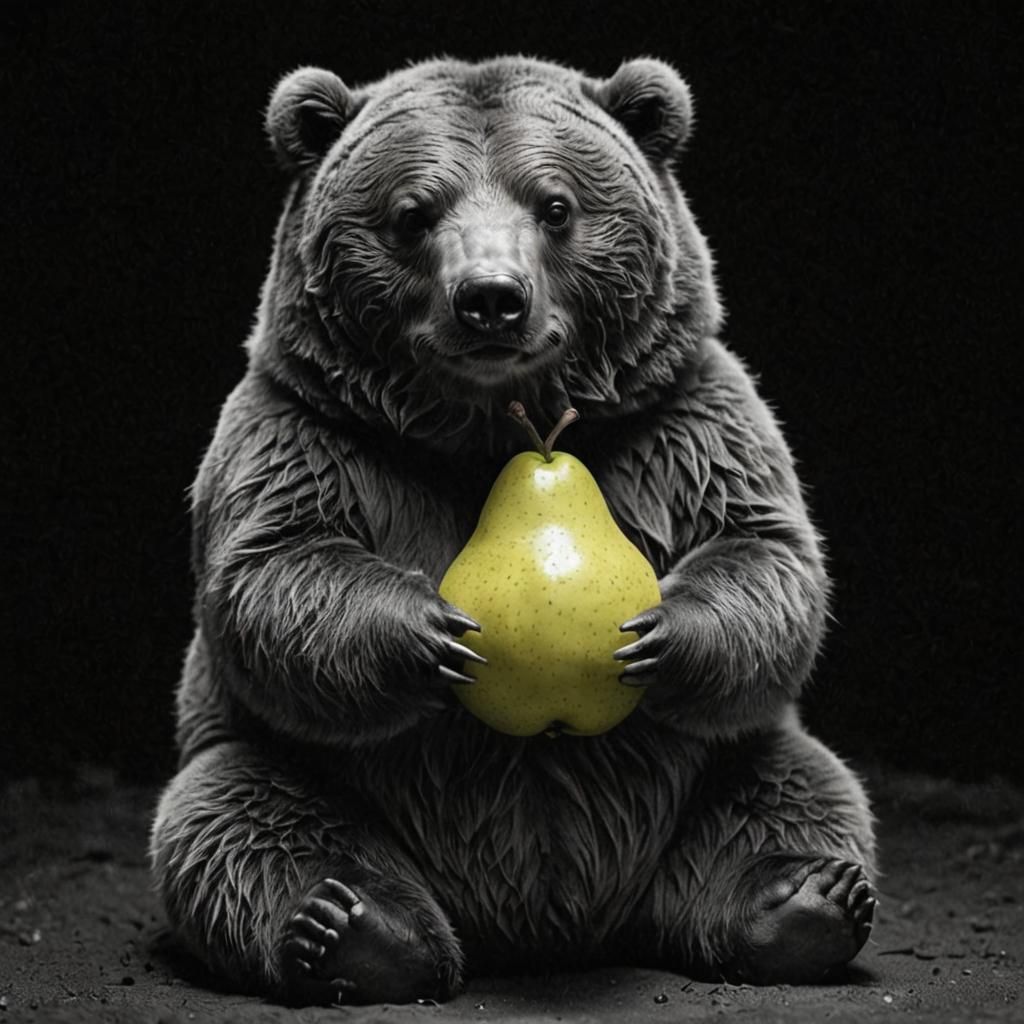 Grizzly Bear and Chibi Pear: UV-Infrared Photo