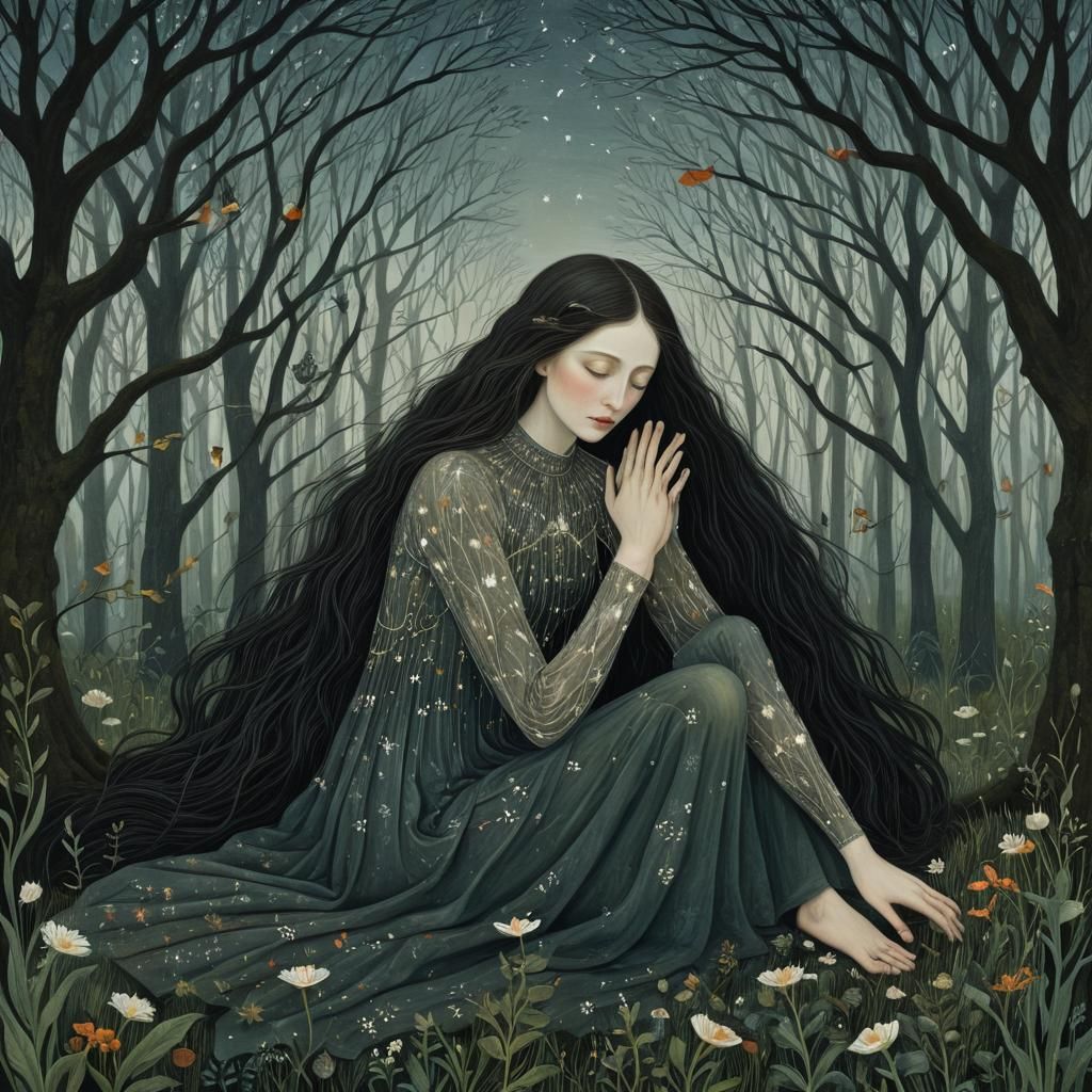 Glowing Mythical Creatures in Bio Art Collage