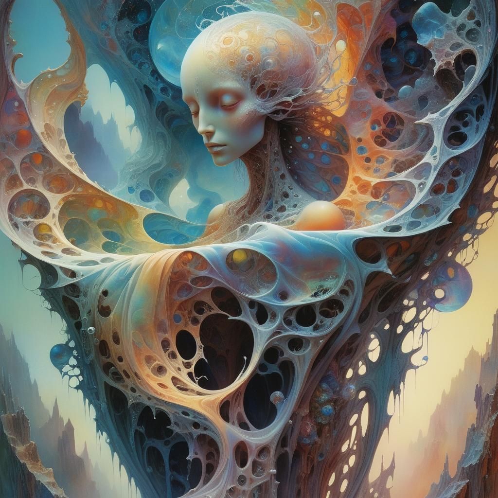 Crystalline Harpuldiff in Surreal Fantasy Art