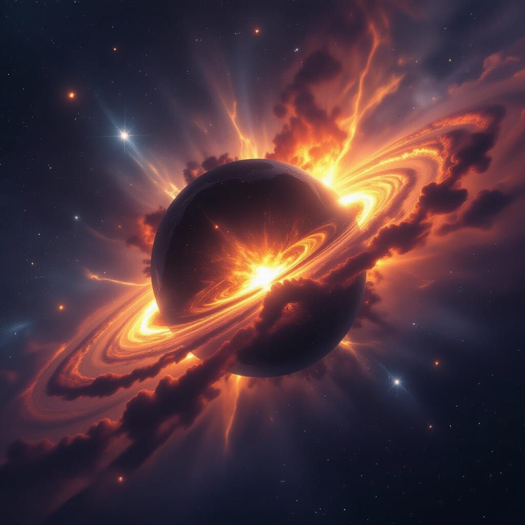 Supernova Engulfed by Black Hole Viewed From Afar