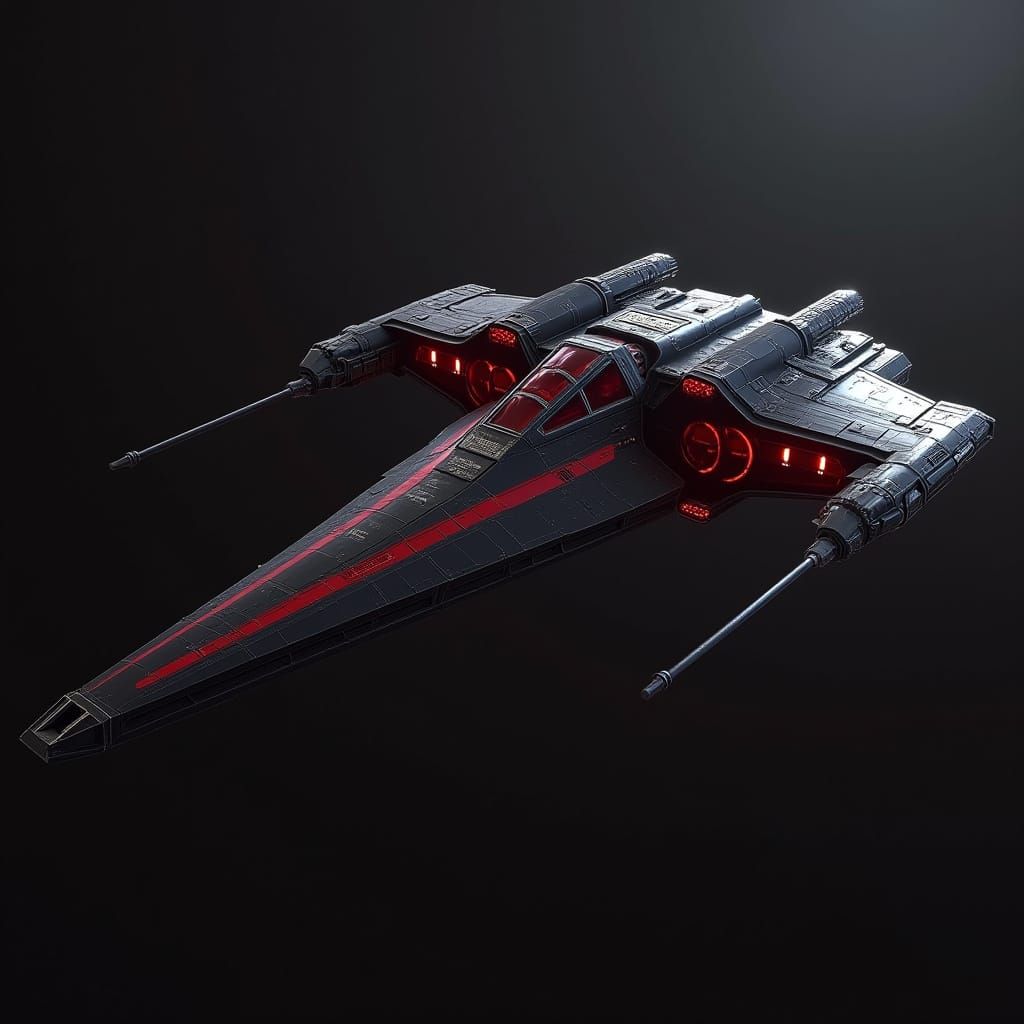 Futuristic Starfighter in Sci-Fi Style