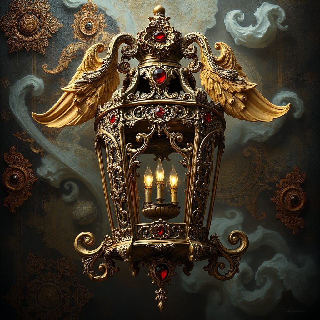 Ornate Venetian Lantern in Mystical Style