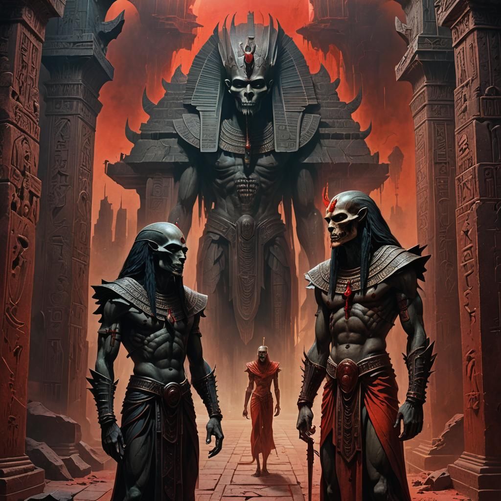 Osiris as Vampire in Dark Surrealist Style