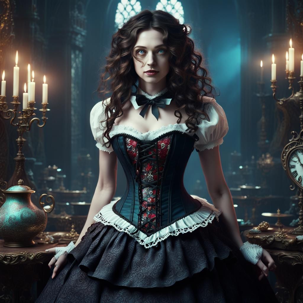 Gothic Alice in Wonderland Digital Painting