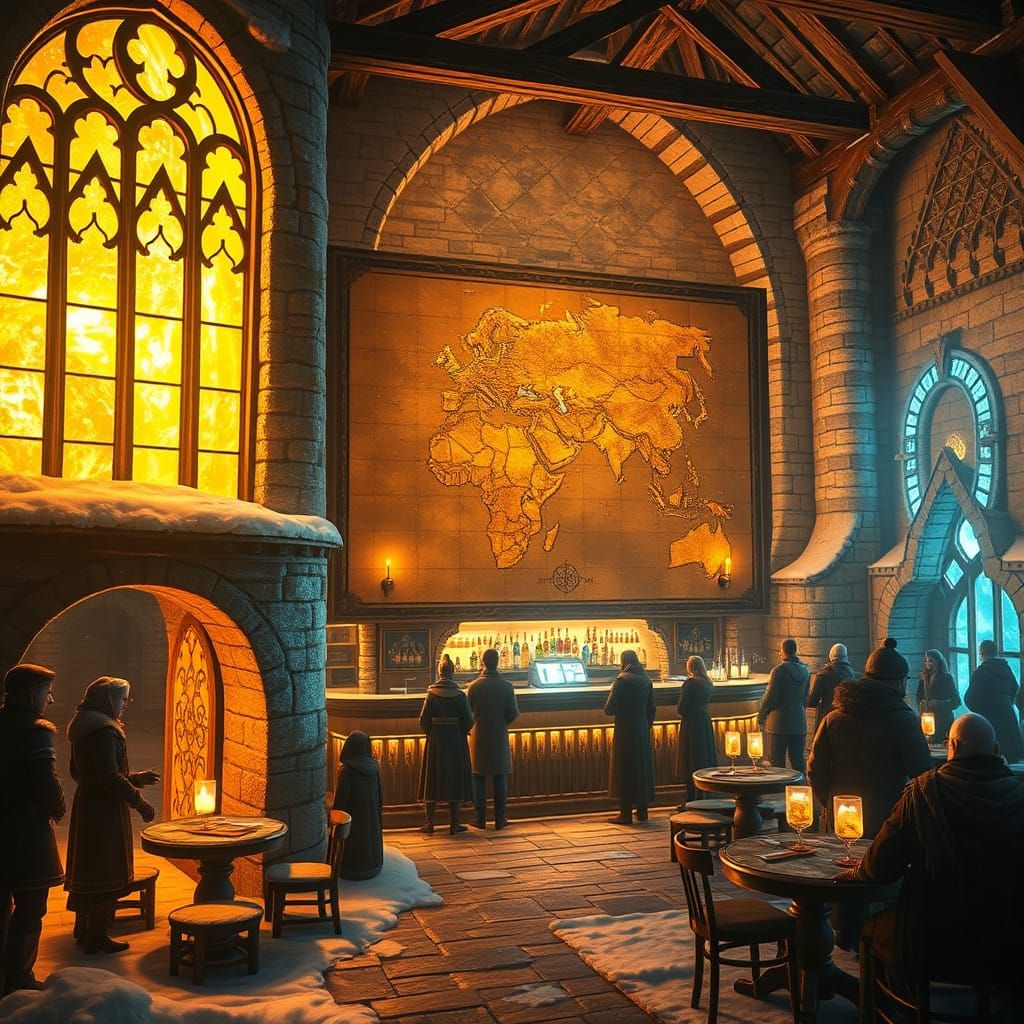 Winterhold's Reborn Haven: Frozen Hearth Tavern in Nordic Ar...