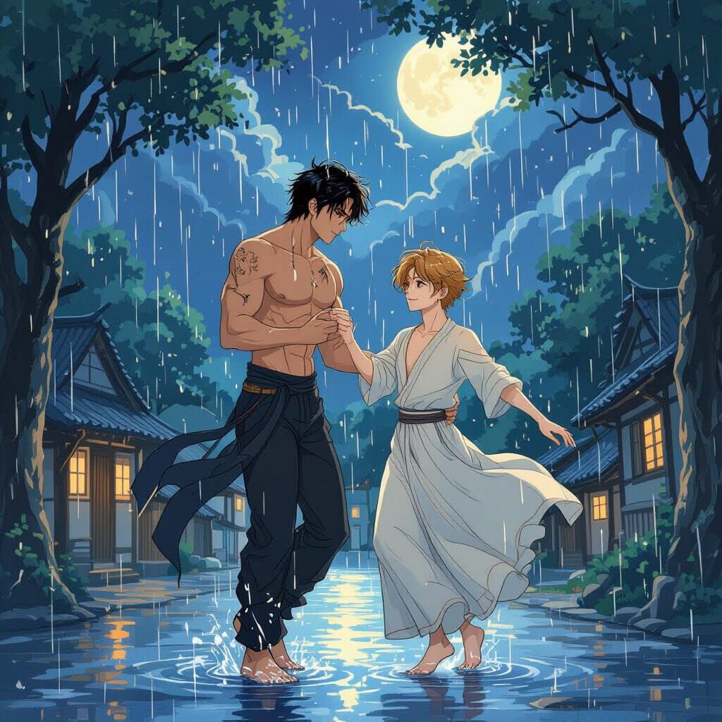 Romantic Dance in the Rain, Manhwa Style