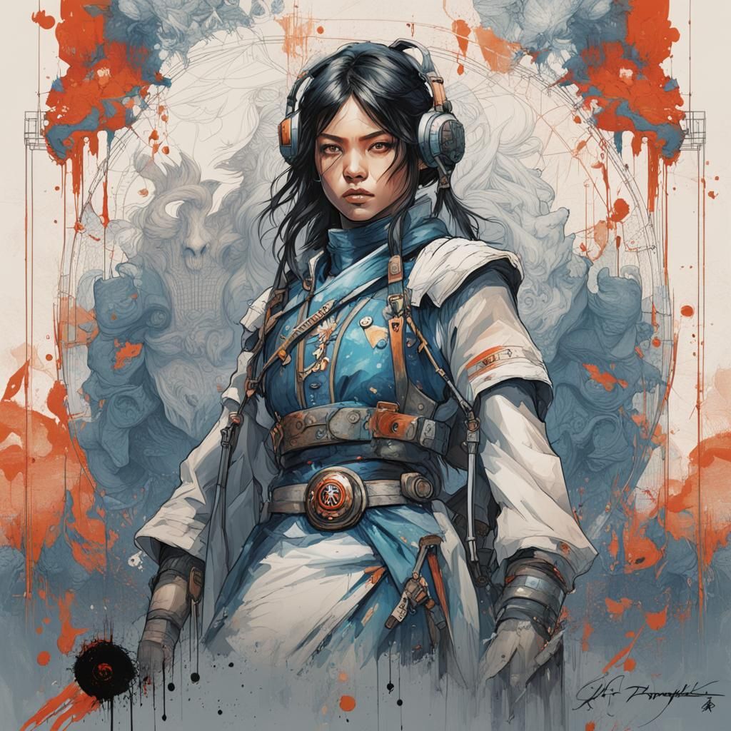 Mai Shuranui in Ultrarealistic Digital Art Style