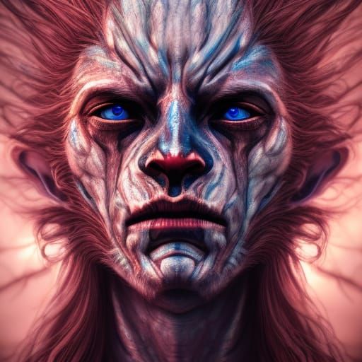 Hyperrealistic Future Warrior Portrait in Digital Art Style