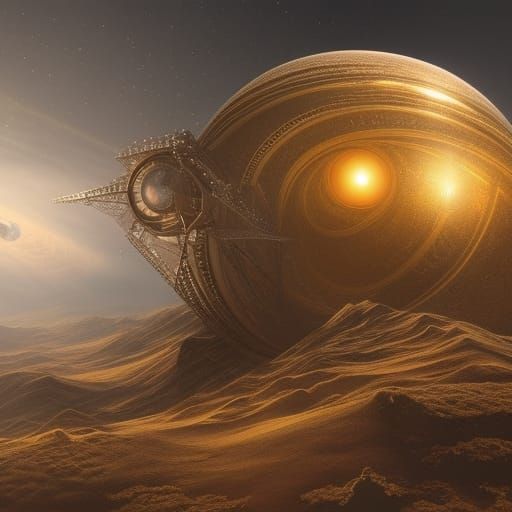 Golden Ratio in Space: Digital Matte Painting