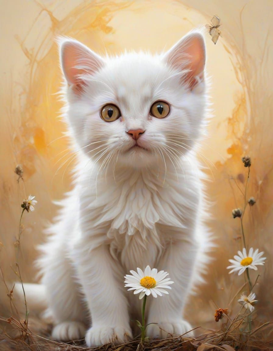 cute, white and fluffy