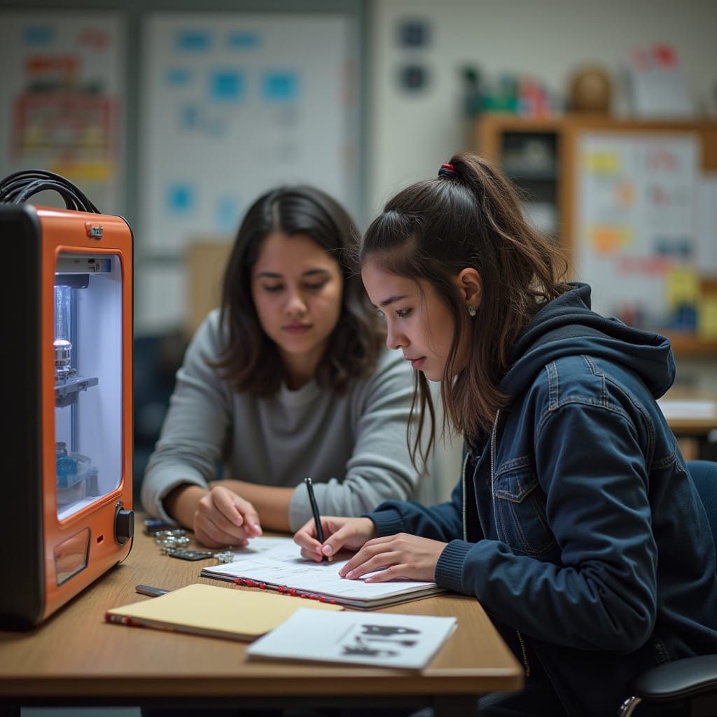 Student and Teacher Collaborate on 3D Printing