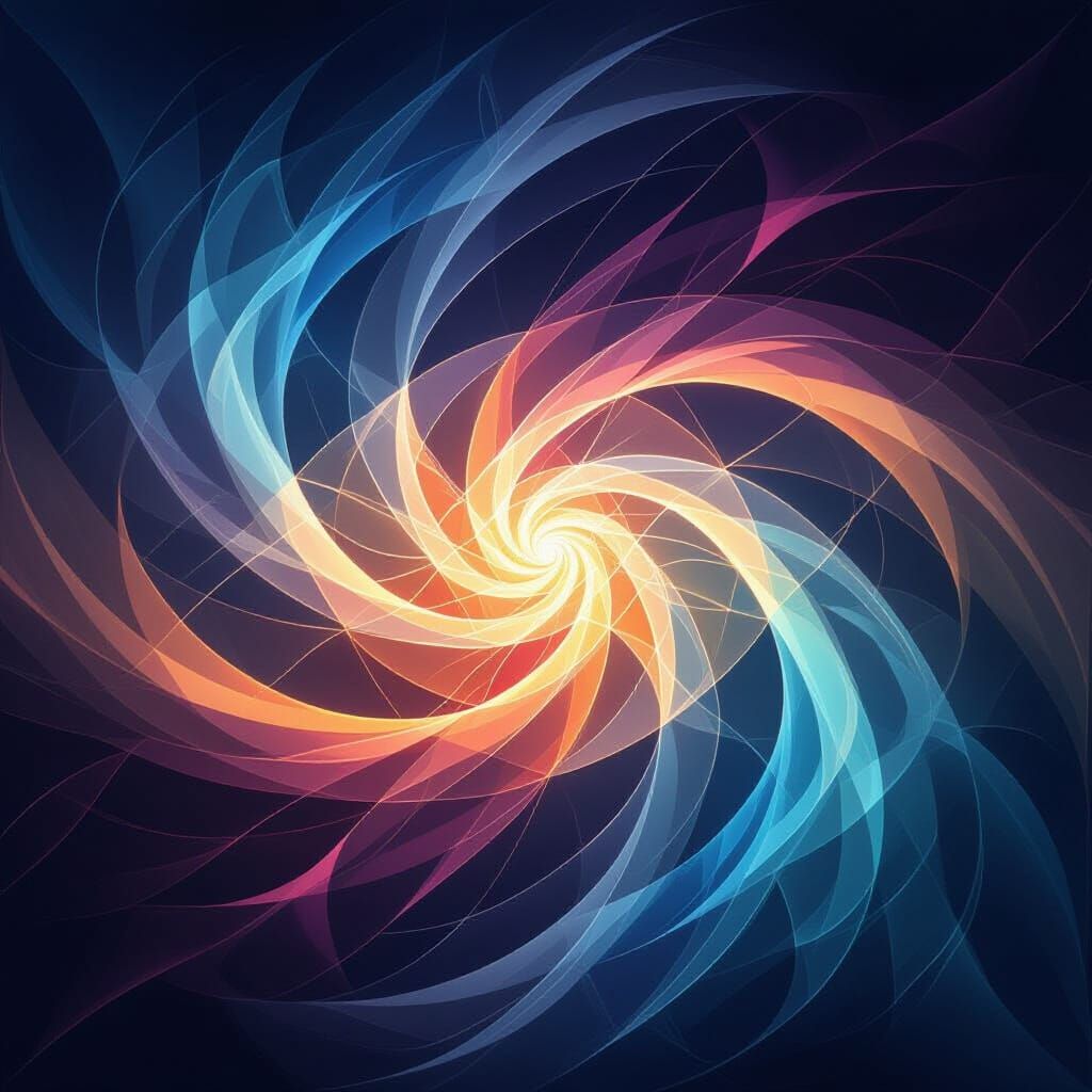 Vibrant Glowing Abstract Art