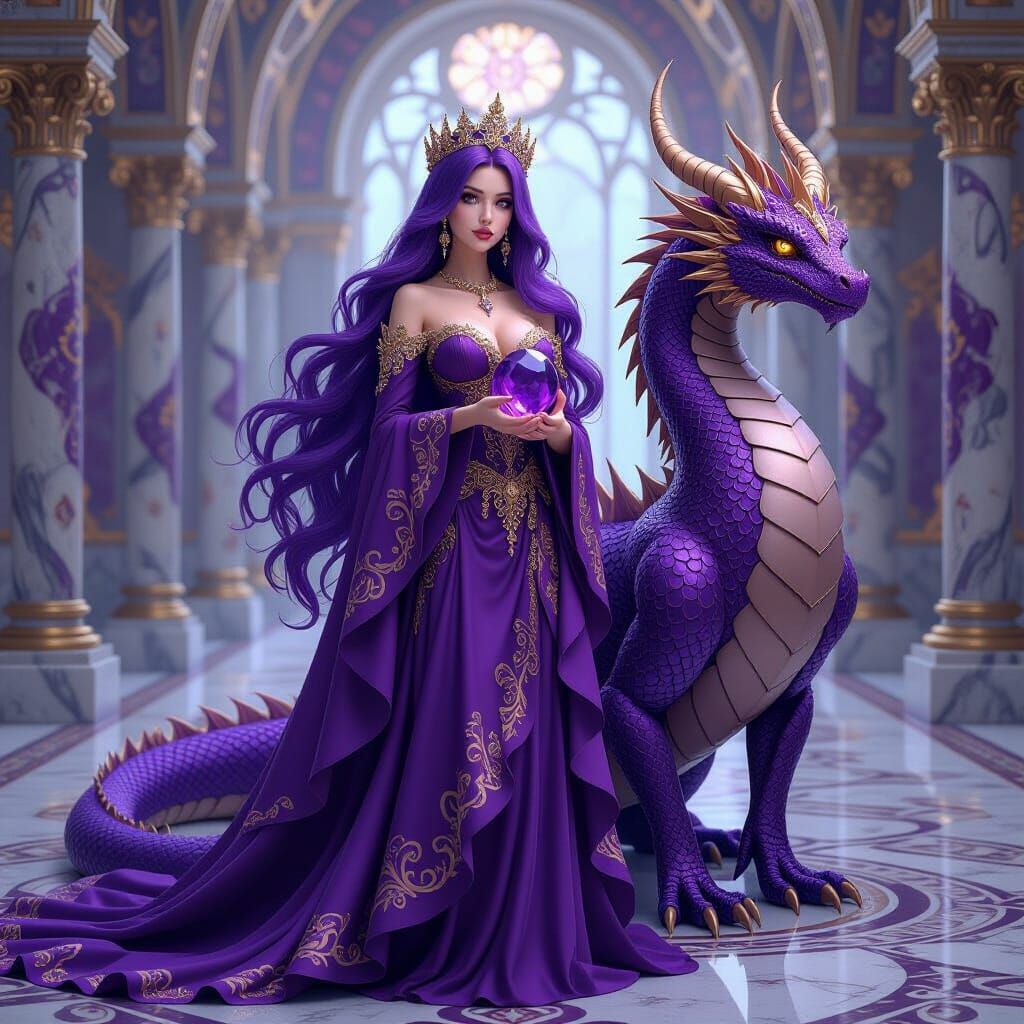 Violet Dragon & Gothic Queen in Marble Hall