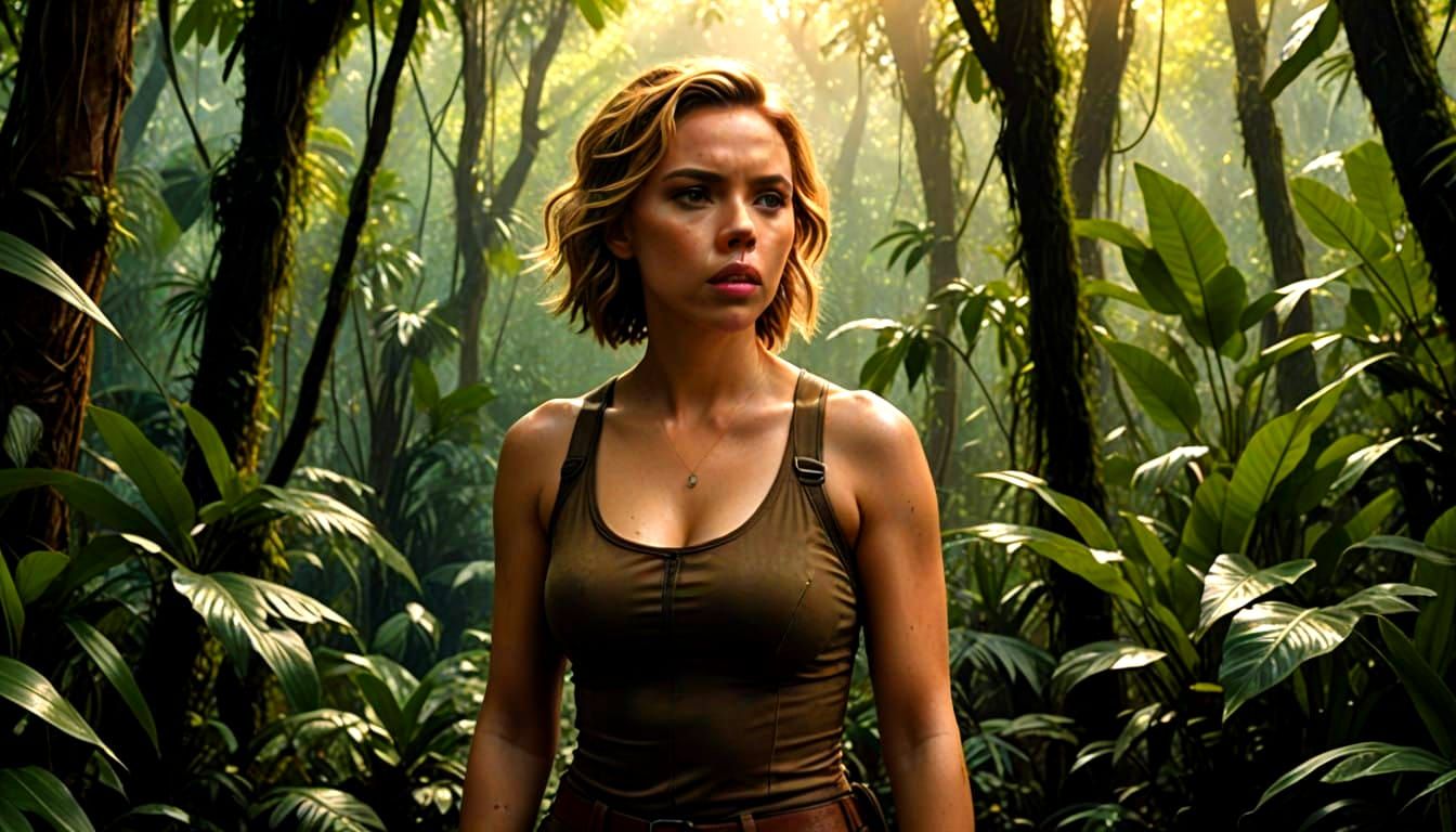Scarlett Johansson in Cinematic Jungle Adventure