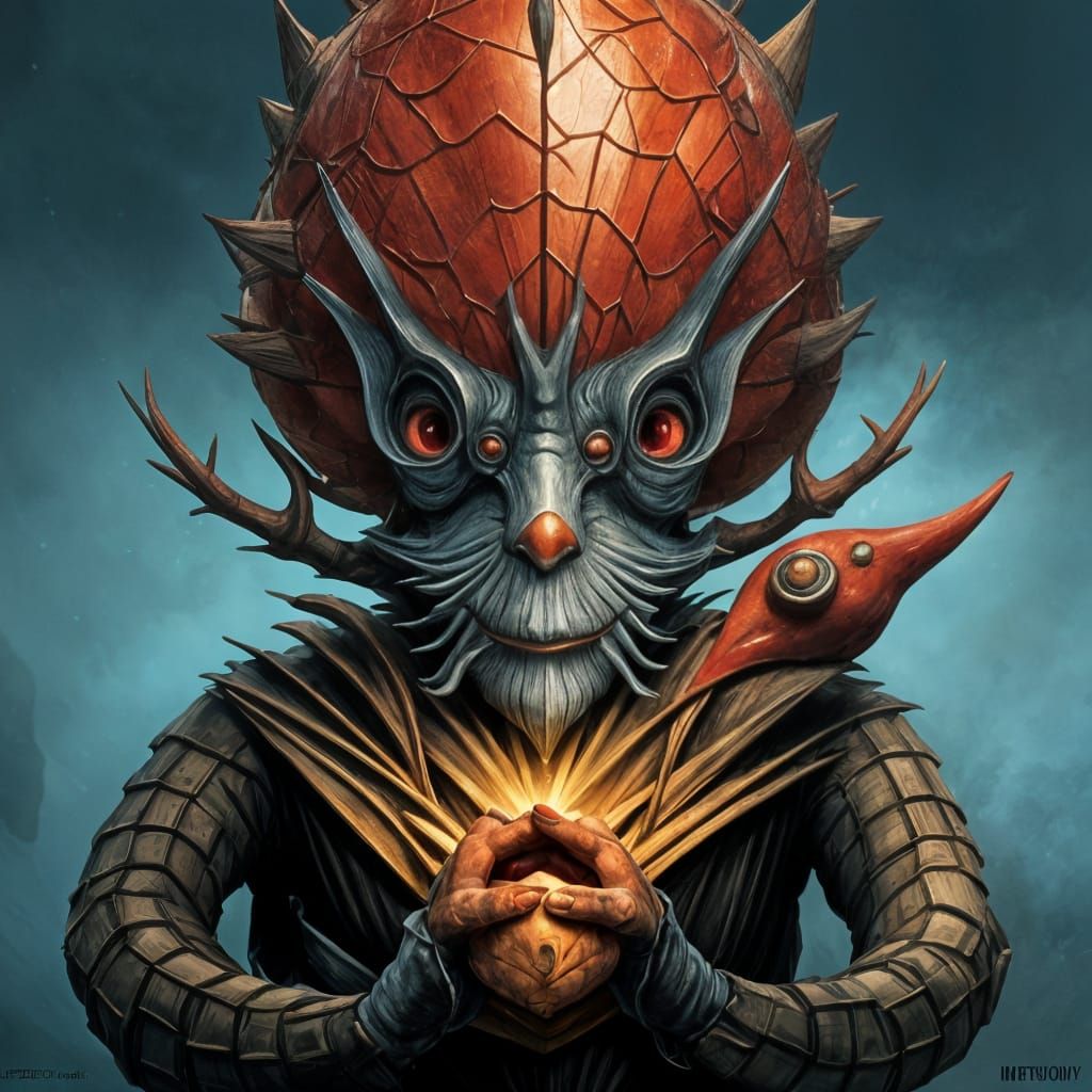 Surreal Fruit Fusion in Eerie Precisionism