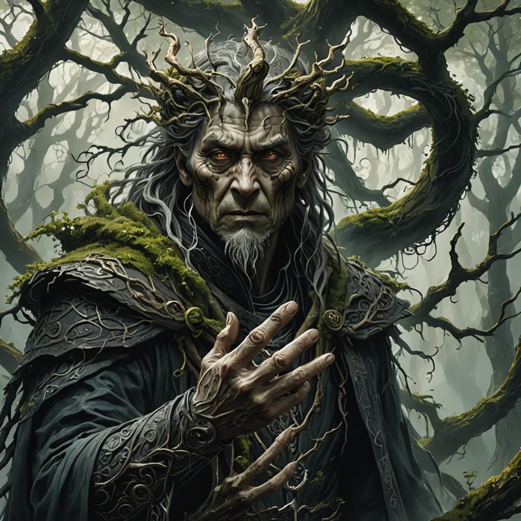 Erlkönig Close-Up Portrait in Dark Fantasy Style