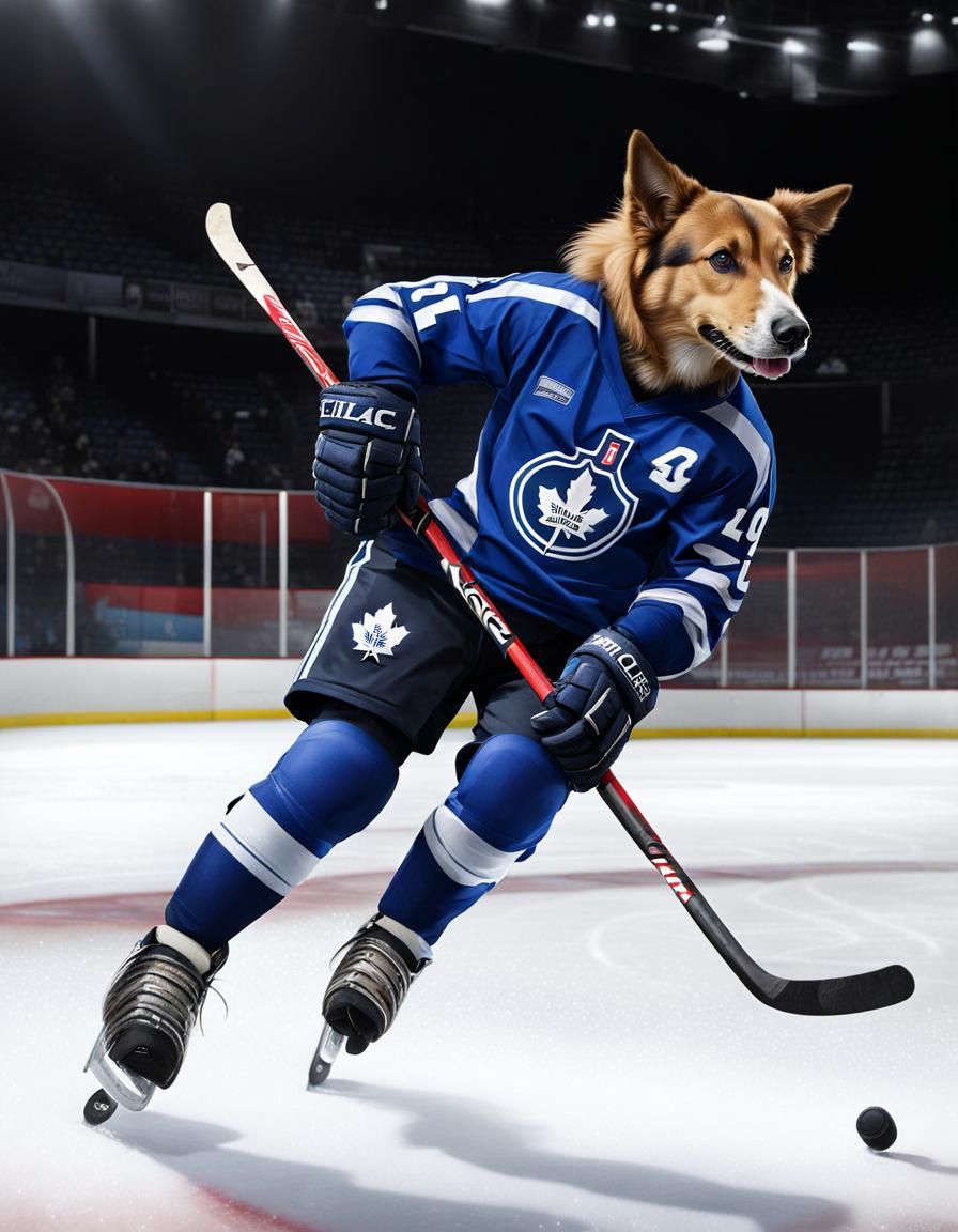 Lassie Dog K9 as Hockey Player
