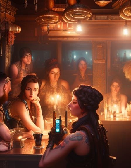 Fantasy Tavern Barmaid Portrait in Detailed Digital Art