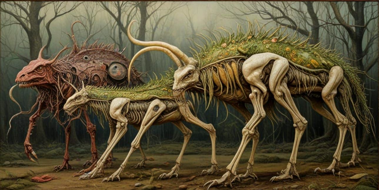 Surreal Beastie-Monster Seeding Machine in Cyberpunk Gothic ...