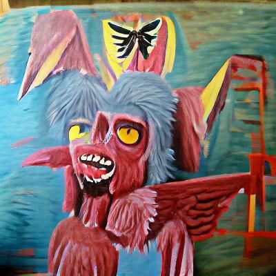 Pazuzu as a Babysitter in Dark Fantasy Style