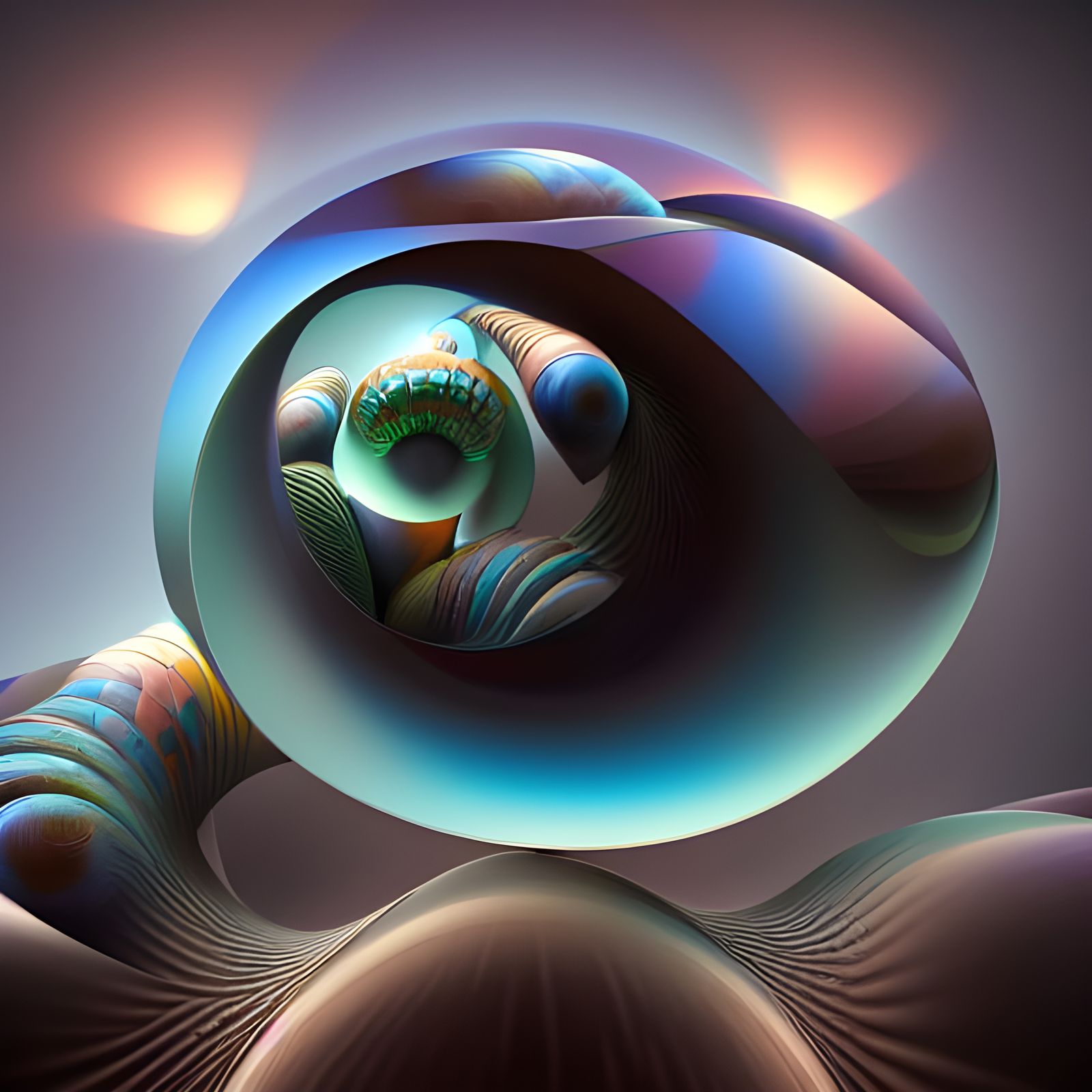 Geometric Abstract Art: Intricate Polychromatic Mandelbulb