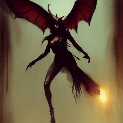 Sinister Scarecrow Succubus in Dark Fantasy Style