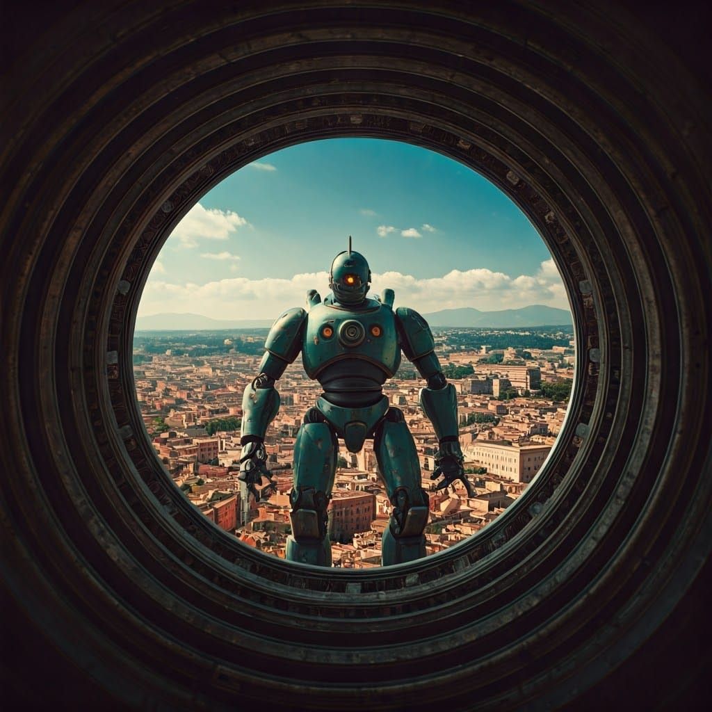 Giant Robot Jeeg Rises from San Pietro Ruins in Apocalyptic...