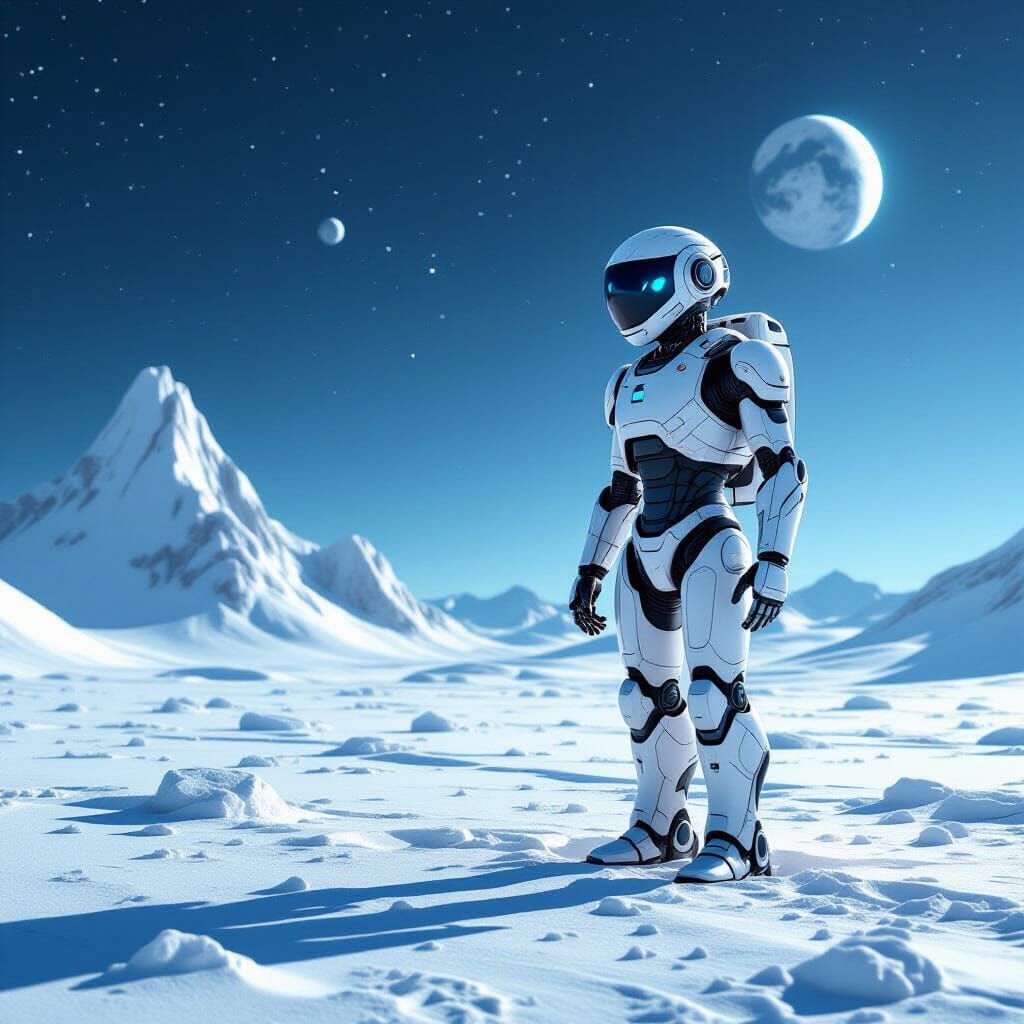 Lone Robot Adrift in the Vastness of Space