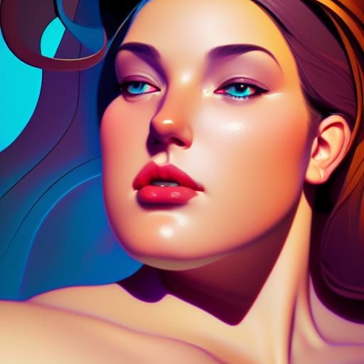 Hyperdetailed Plus Sized Woman in Dynamic Lighting