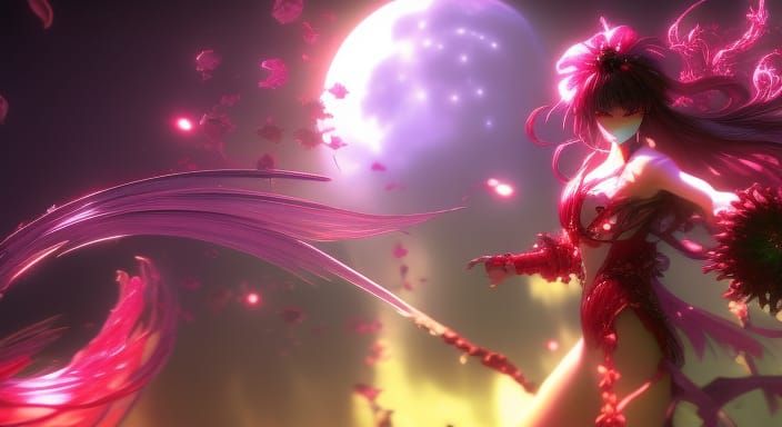 Airbrush Art Visualization of Touhou's "Bad Apple"