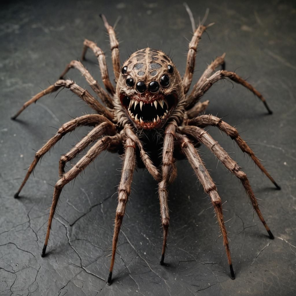 Realistic Creepy Spider in Natural Light