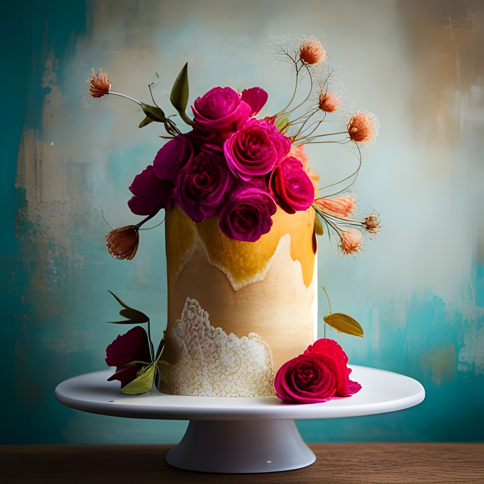 Gorgeous Cake Design in Abstract Art Style