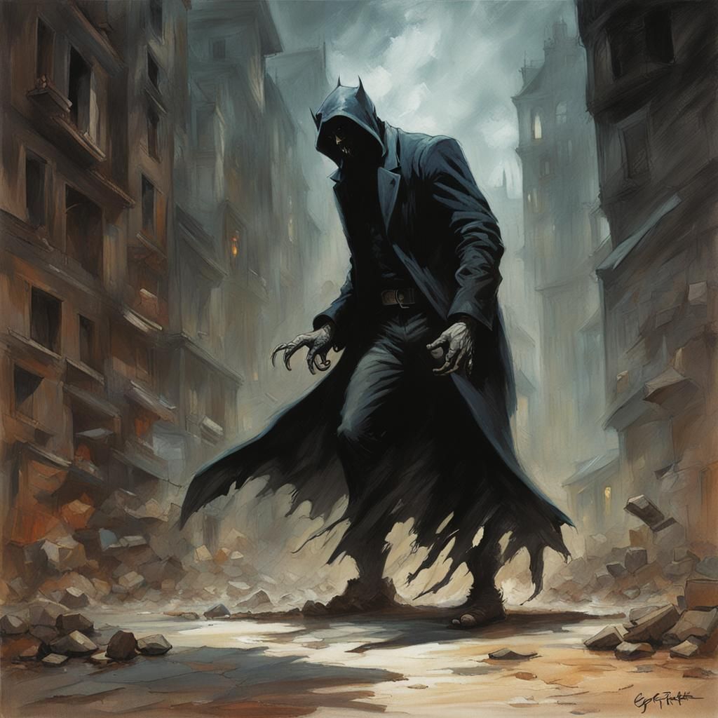 Sinister Invisible Leg Art by Greg Rutkowski Style