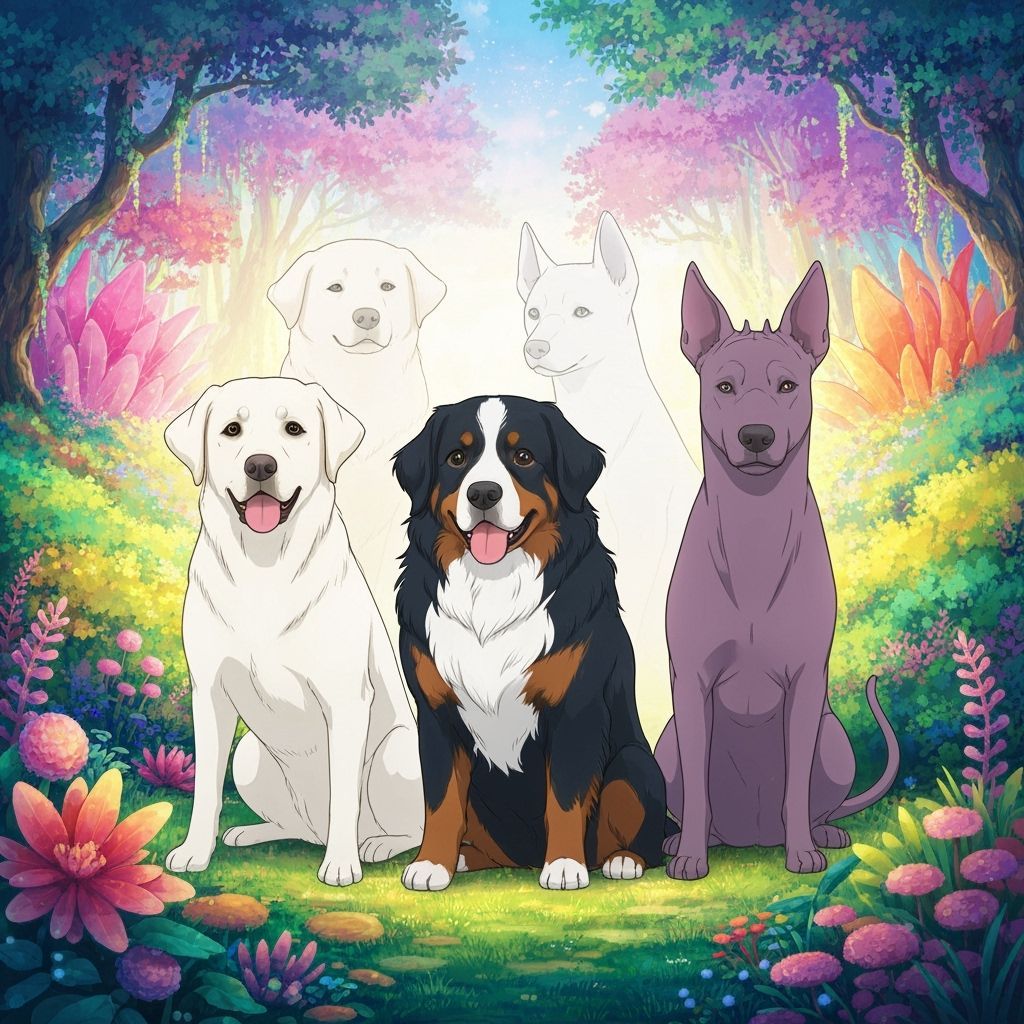Ethereal Anime Dogs in Animal Paradise