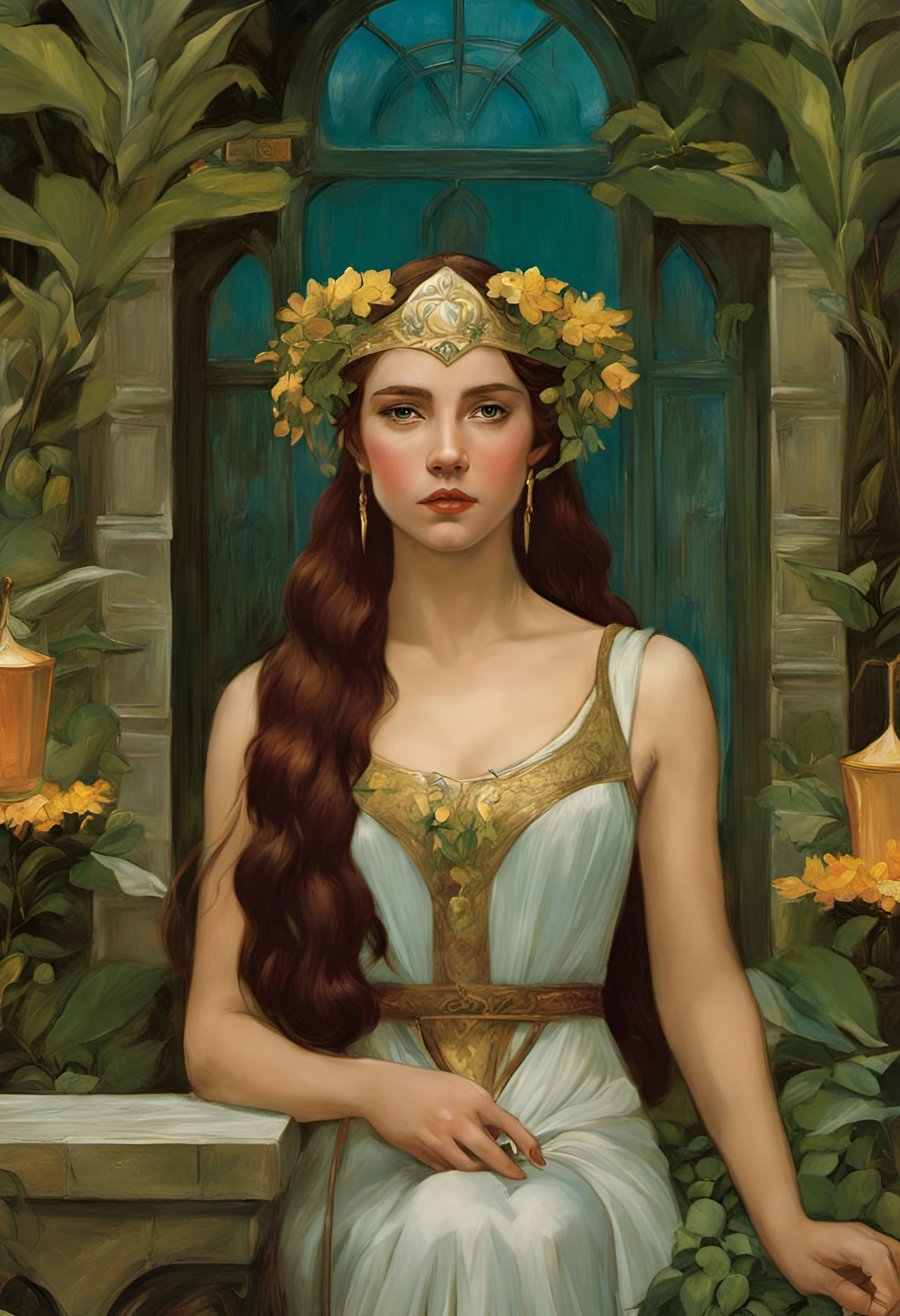 Elf Princess in Pre-Raphaelite Style