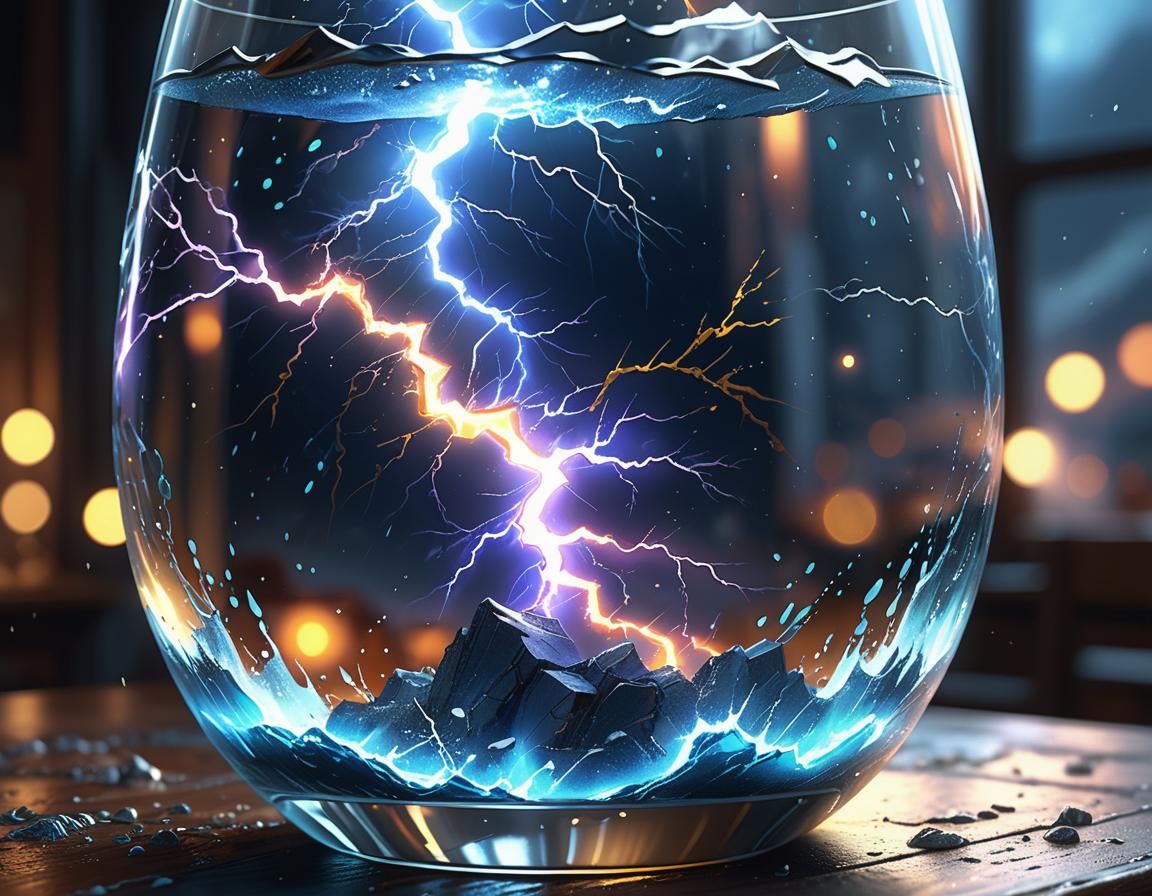 Lightning in a Glass: Detailed 3D Art