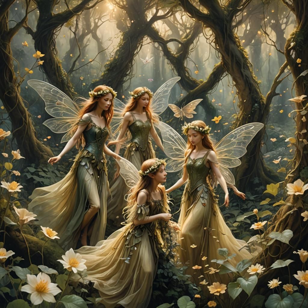 Fairies in Enchanted Forest Concept Art