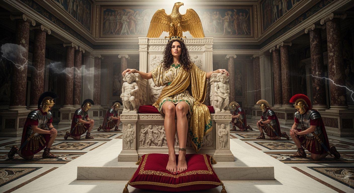 Empress Messalina on Her Marble Throne