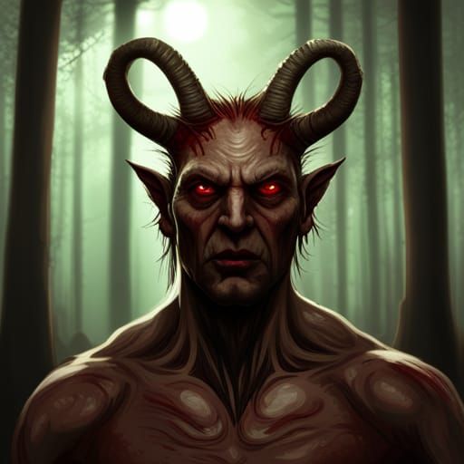 High Gothic Beastman Portrait in a Dark Swamp