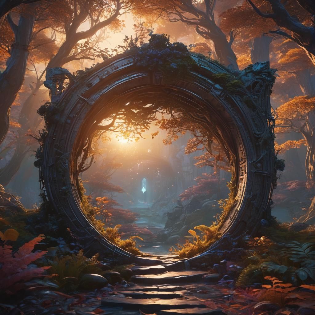 Mystical Forest Portal: Fantasy Matte Painting