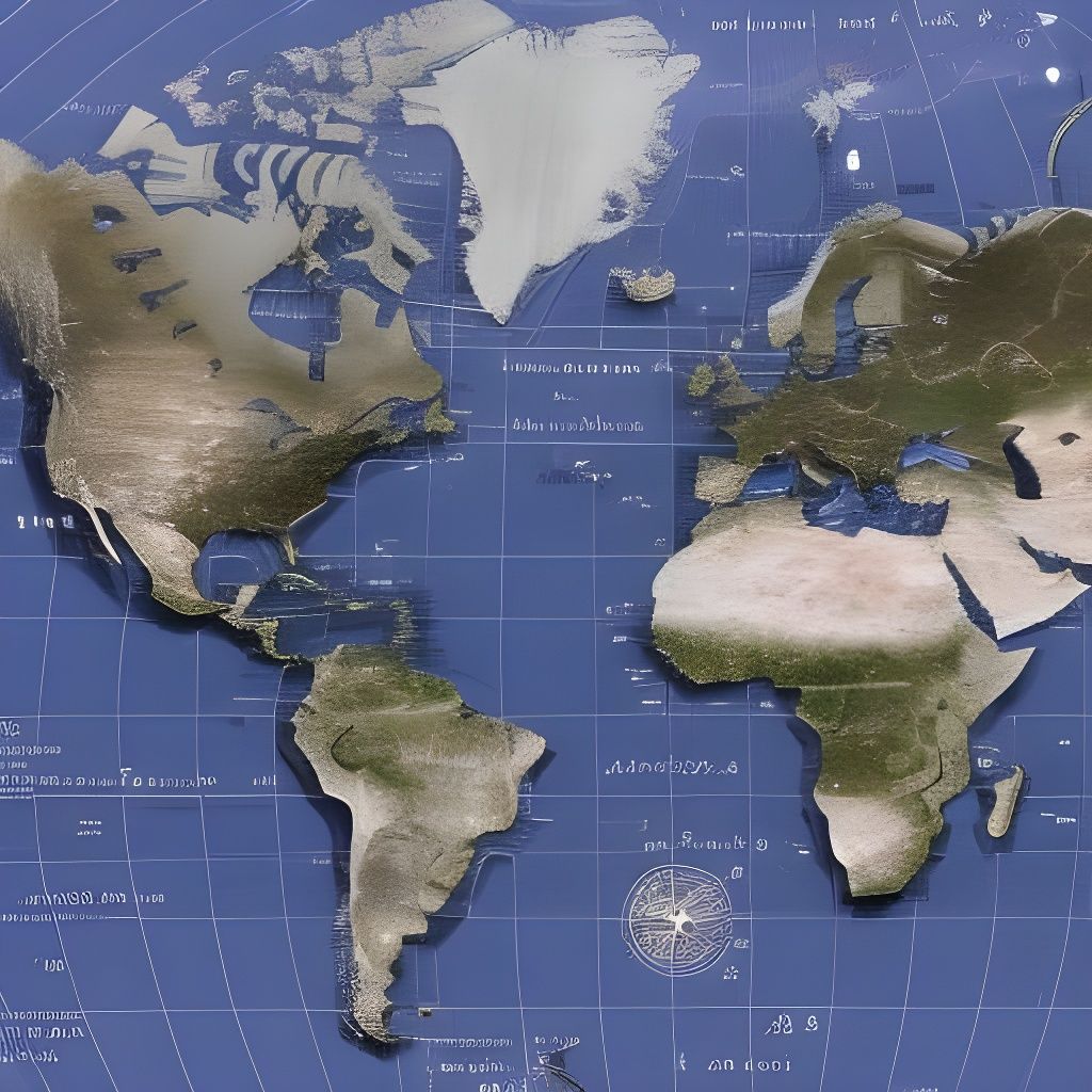 Detailed World Map Digital Matte Painting