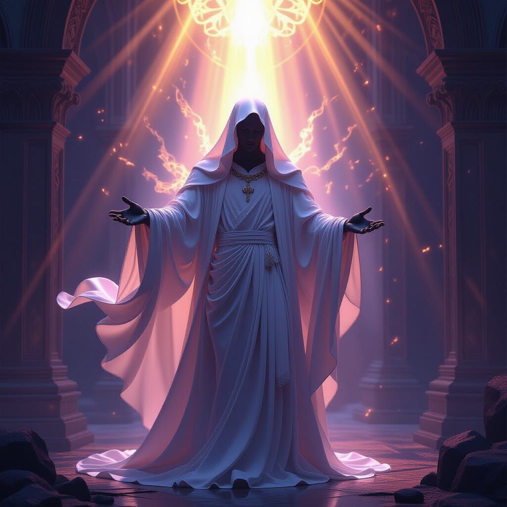 Holy Ghost Breaks Stigmata Curse in Dark Fantasy Style