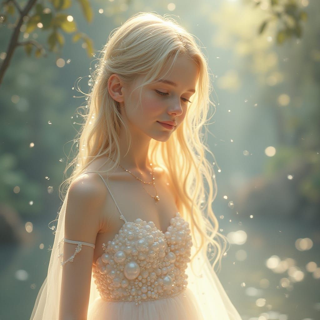 Pearl Goddess Radiates Soft, Pearly Radiance
