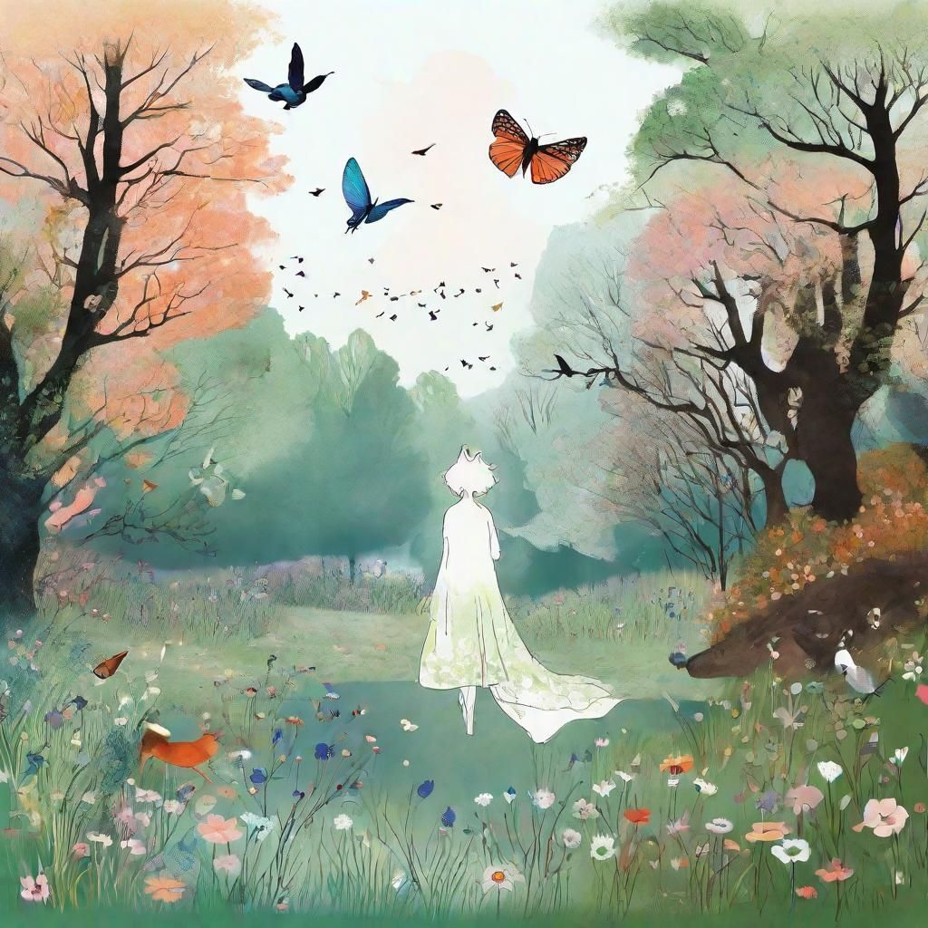 Magical Fairy in Woodland Storybook Illustration