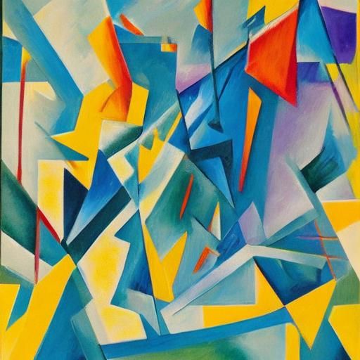 Cubist Wombat Dissolving into Geometric Shapes