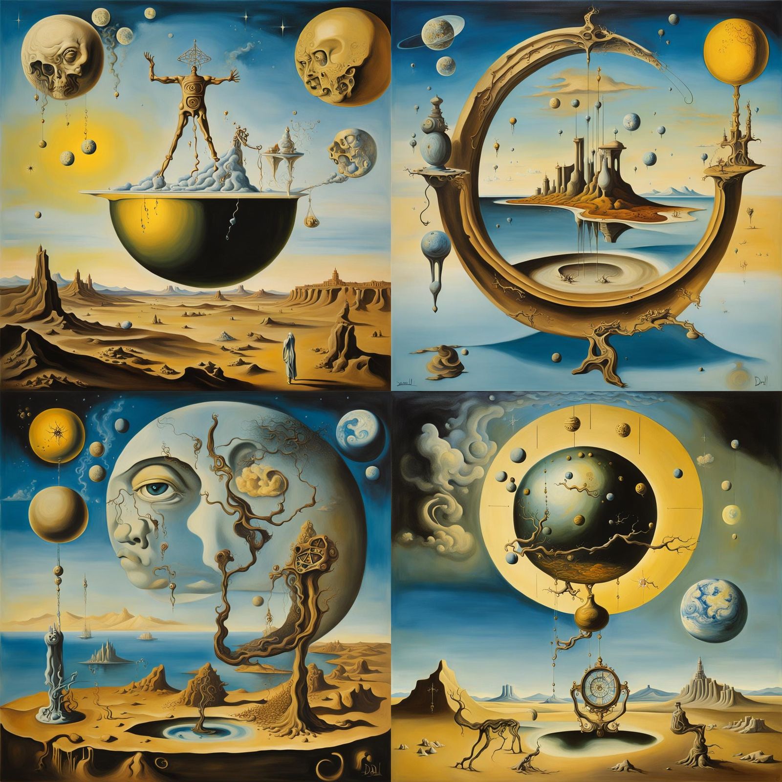 Surreal Astrology Image in Salvador Dali Style